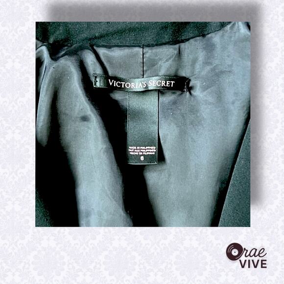 Victoria's Secret 6 Black Blazer One Button Work Jacket - Picture 3 of 5